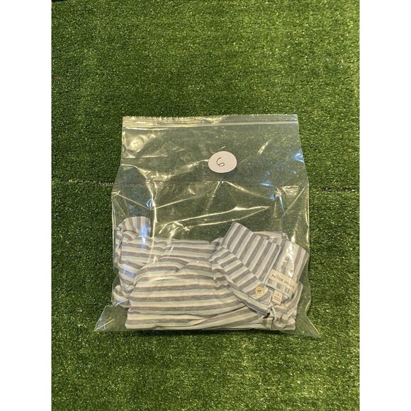 Peter Millar shirt mens large gray white golf polo short sleeve thin lyocell 6 - Picture 10 of 10